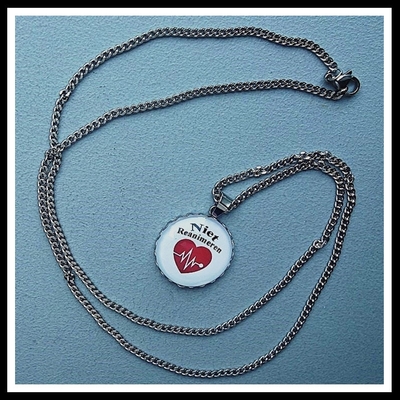 Niet reanimeren ketting RVS 
