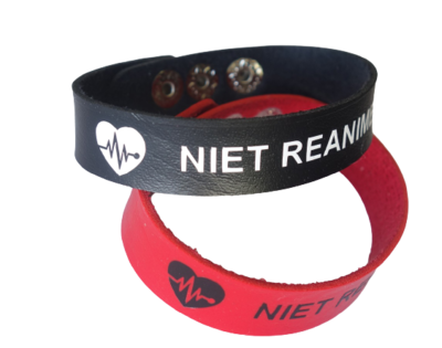 Armband niet reanimeren PU/SKAI leder