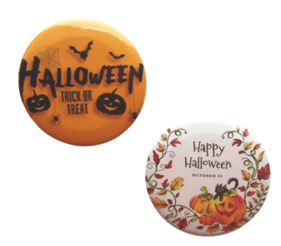 Buttons Happy Halloween per stuk 5 cm diverse designs  