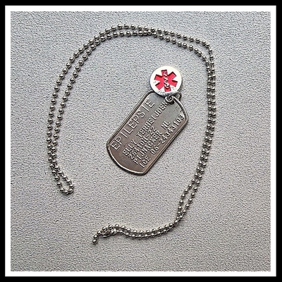 Dogtag epilepsie RVS