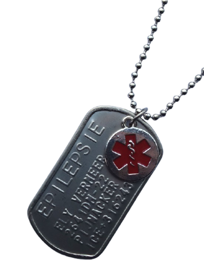 Dogtag epilepsie RVS