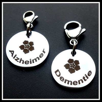 Alzheimer/Dementie bedel RVS aan slotje