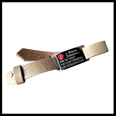 Medische SOS armband leer  