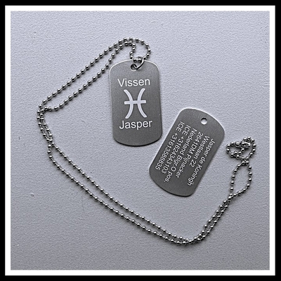 Dogtag sterrenbeeld zodiac en naam  