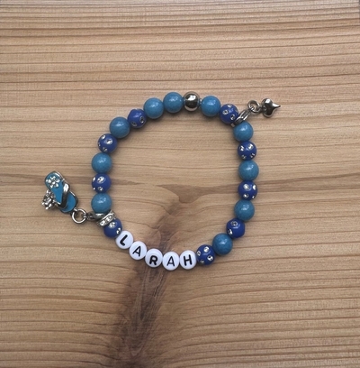 Kindersieraden: meisjes armband met naam model "Sparkle