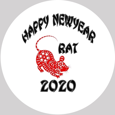 Buttons Happy Chinese New Year groot 7,5cm per stuk diverse design 
