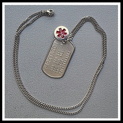 Dogtag Parkinson RVS incl. medische bedel  