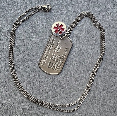 Dogtag Parkinson RVS incl. medische bedel  