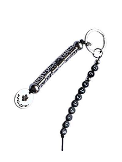 Sleutelhanger Alzheimer of Dementie met naam 