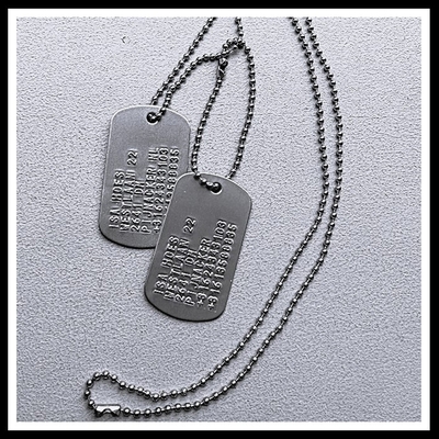 Dogtags aluminium stevig glad diverse kleuren 