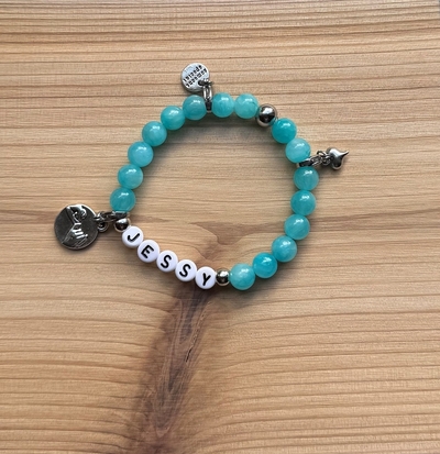 Kindersieraden: meisjes/jongens armband met naam model "belofte"