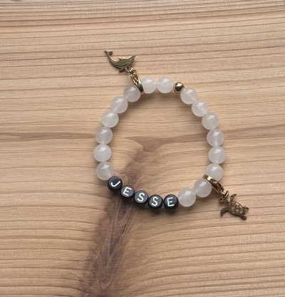 Kindersieraden: jongens armband met naam model "Aurum" 
