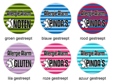 Allergie alarm buttons, 4 stuks 3,8 of 5cm