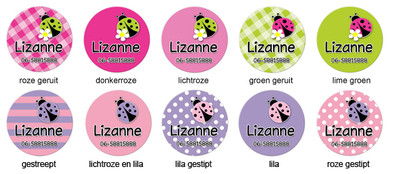 Buttons met naam model "lief!", 4 stuks 3,8cm