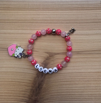 Kindersieraden: armbandje met naam model "fantasie"  