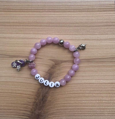 Kindersieraden: armbandje met naam model "in balans"