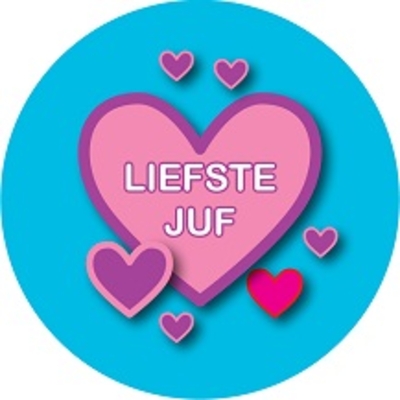 Buttons met naam model "liefste juf!"