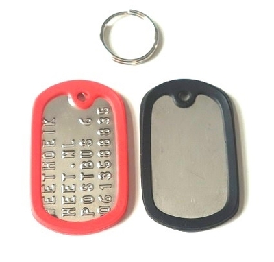 Identiteitsplaatje mini RVS 